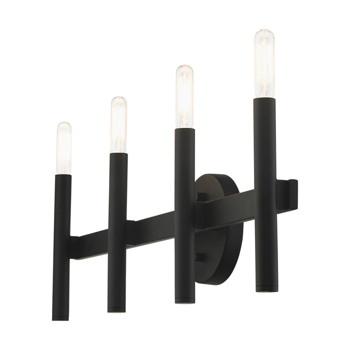 Livex Lighting 10344-04 Four Light Vanity, Black