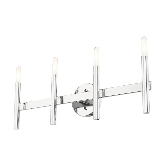 Livex Lighting 10344-05 Four Light Vanity, Polished Chrome