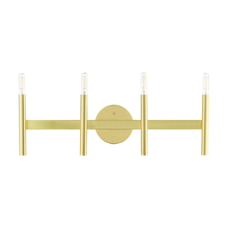 Livex Lighting 10344-12 Four Light Vanity, Satin Brass