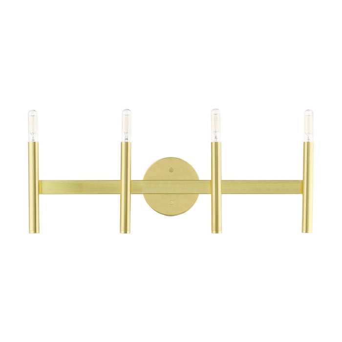 Livex Lighting 10344-12 Four Light Vanity, Satin Brass