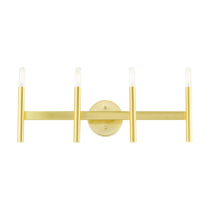 Livex Lighting 10344-12 Four Light Vanity, Satin Brass