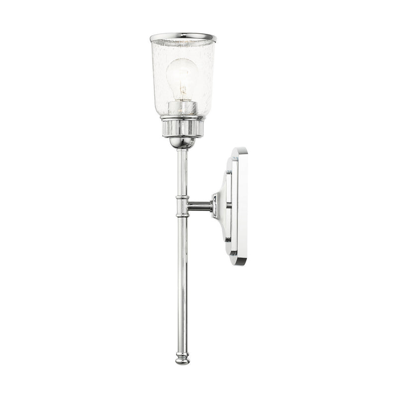 Livex Lighting 10511-05 One Light Wall Sconce, Polished Chrome
