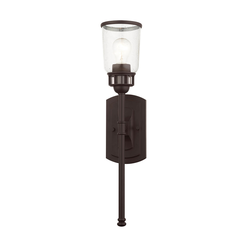 Livex Lighting 10511-07 One Light Wall Sconce, Bronze