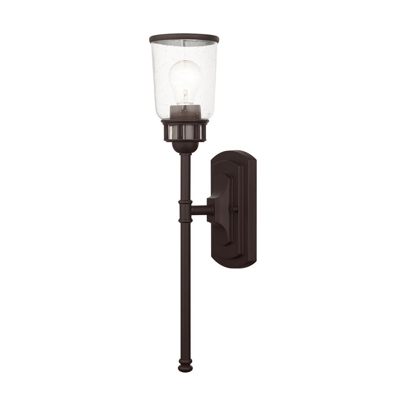 Livex Lighting 10511-07 One Light Wall Sconce, Bronze