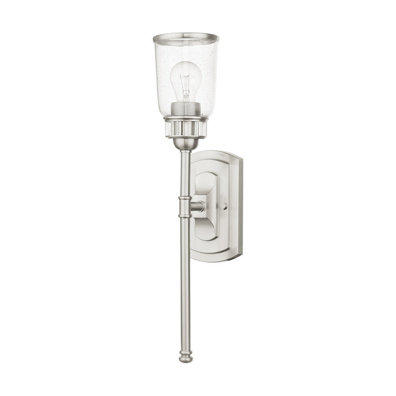 Livex Lighting 10511-91 One Light Wall Sconce, Brushed Nickel