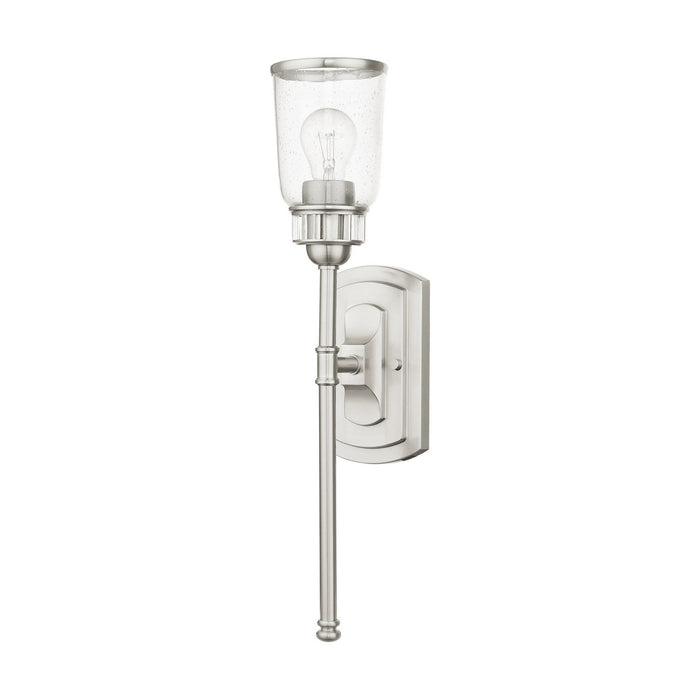 Livex Lighting 10511-91 One Light Wall Sconce, Brushed Nickel
