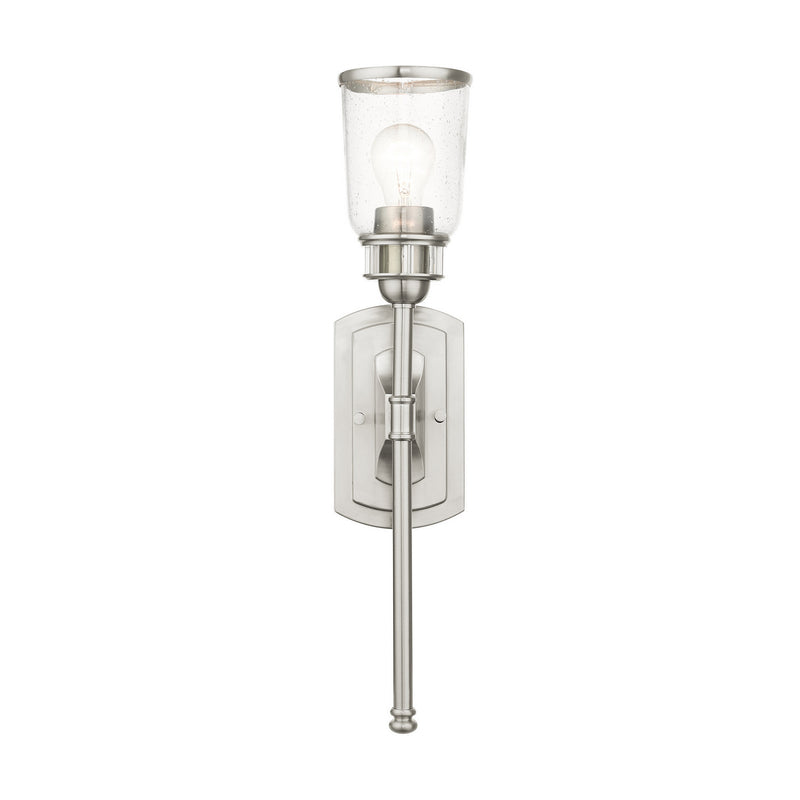 Livex Lighting 10511-91 One Light Wall Sconce, Brushed Nickel