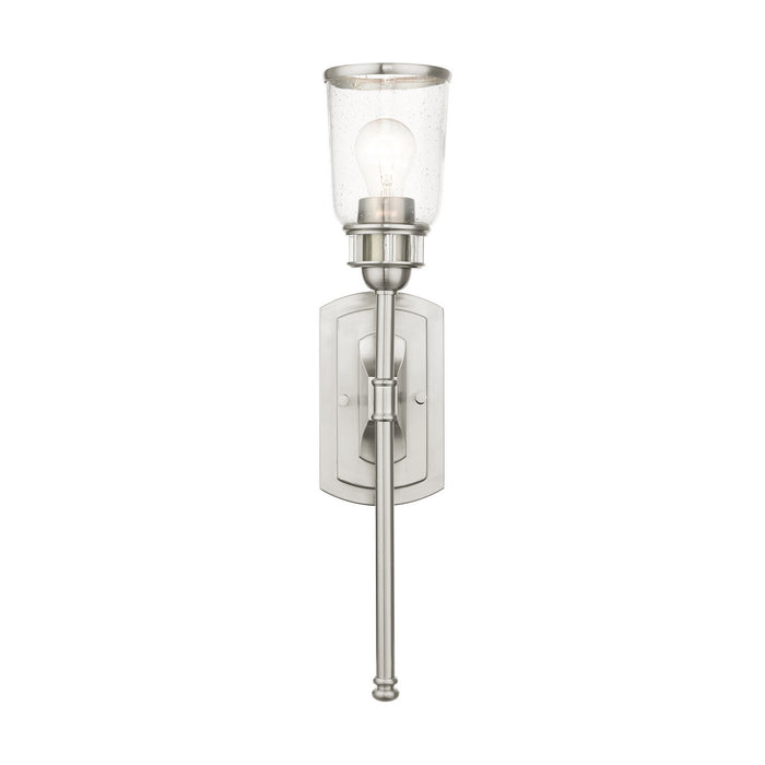 Livex Lighting 10511-91 One Light Wall Sconce, Brushed Nickel