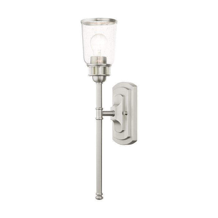Livex Lighting 10511-91 One Light Wall Sconce, Brushed Nickel