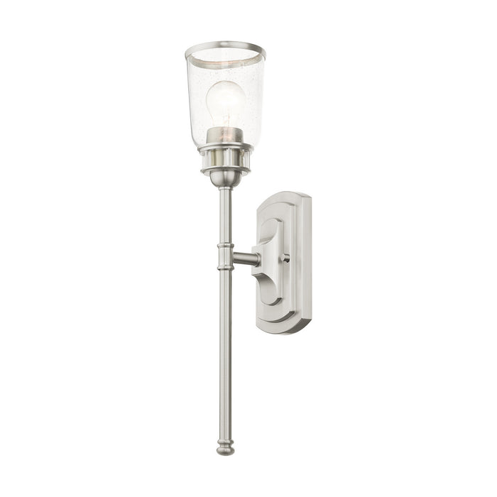 Livex Lighting 10511-91 One Light Wall Sconce, Brushed Nickel