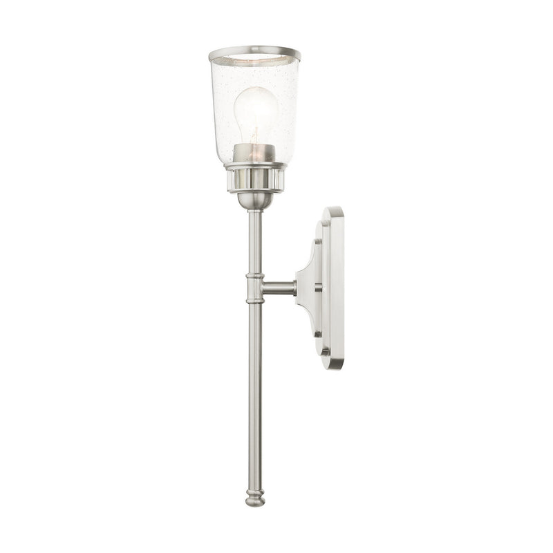 Livex Lighting 10511-91 One Light Wall Sconce, Brushed Nickel