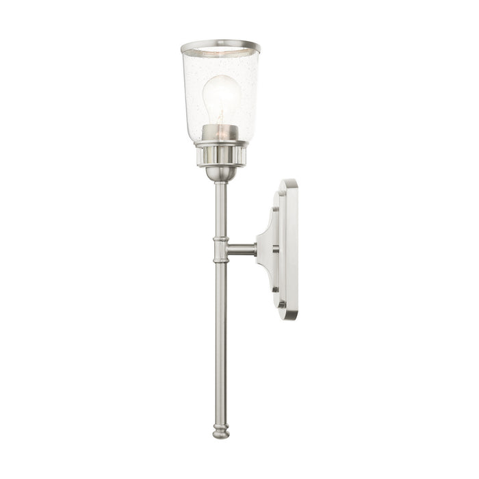 Livex Lighting 10511-91 One Light Wall Sconce, Brushed Nickel