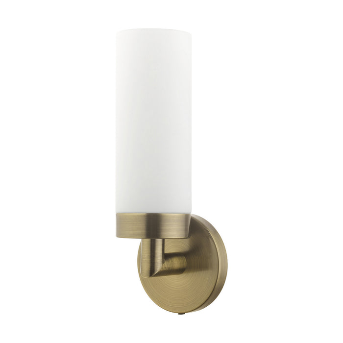 Livex Lighting 15071-01 One Light Wall Sconce, Antique Brass