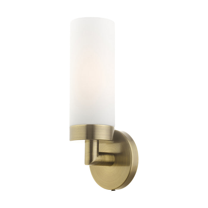 Livex Lighting 15071-01 One Light Wall Sconce, Antique Brass