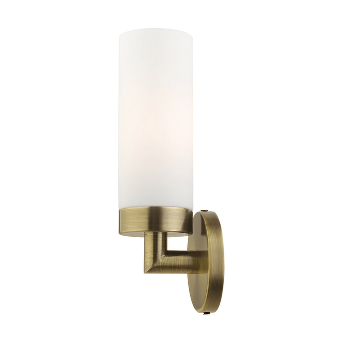 Livex Lighting 15071-01 One Light Wall Sconce, Antique Brass