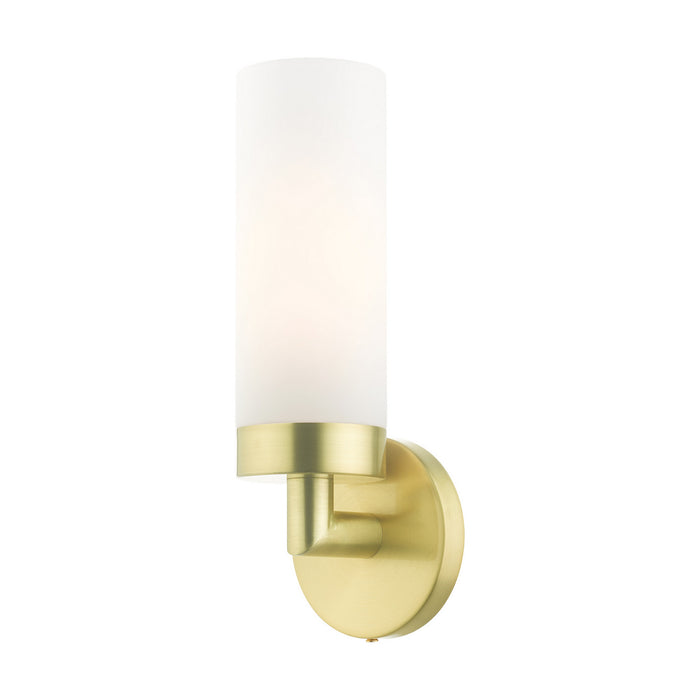 Livex Lighting 15071-12 One Light Wall Sconce, Satin Brass