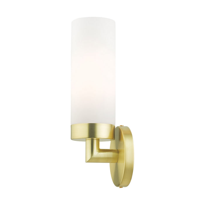Livex Lighting 15071-12 One Light Wall Sconce, Satin Brass