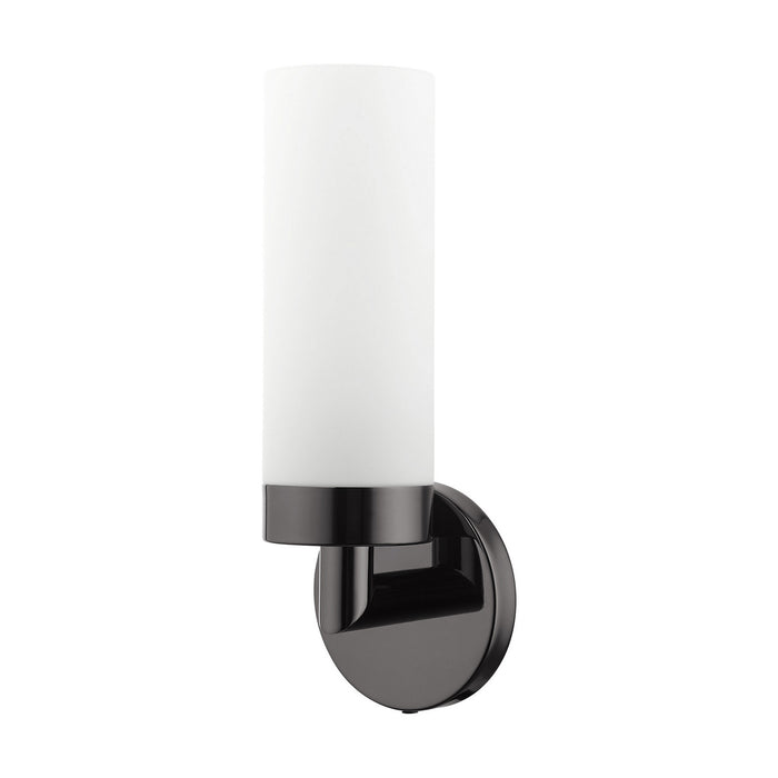 Livex Lighting 15071-46 One Light Wall Sconce, Black Chrome