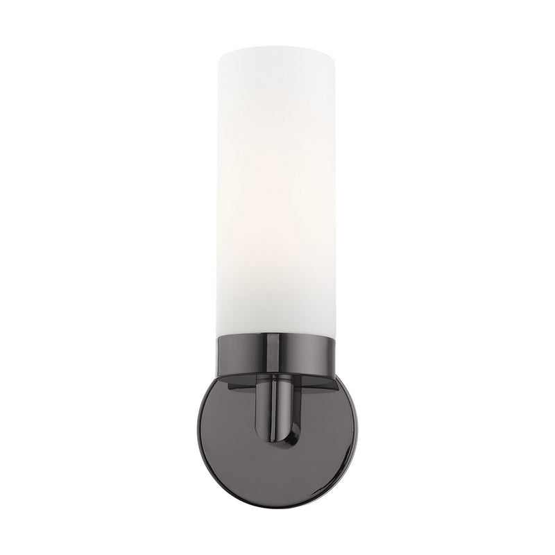 Livex Lighting 15071-46 One Light Wall Sconce, Black Chrome