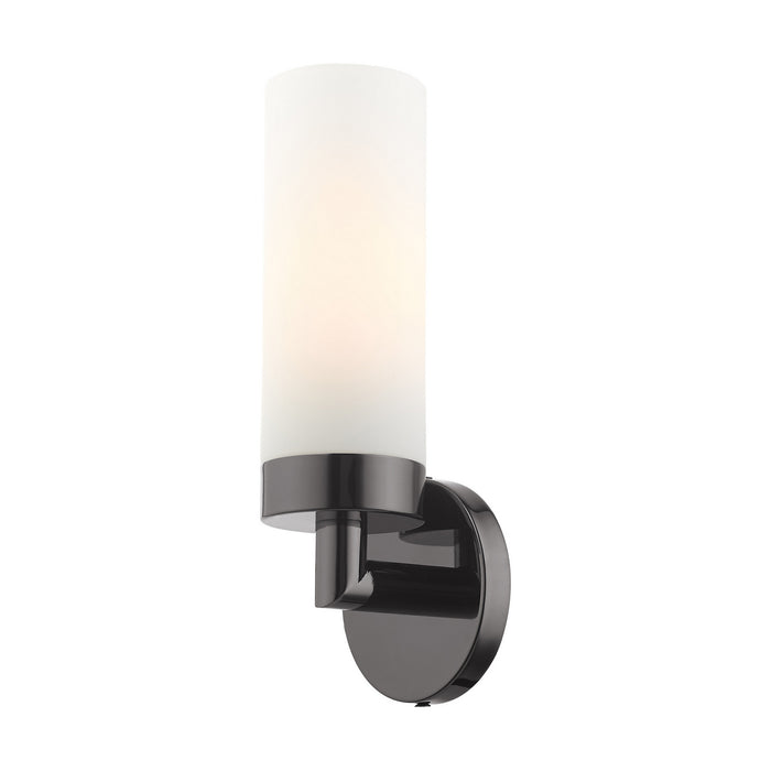 Livex Lighting 15071-46 One Light Wall Sconce, Black Chrome