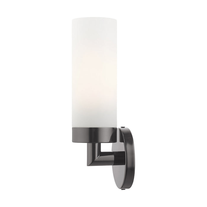 Livex Lighting 15071-46 One Light Wall Sconce, Black Chrome