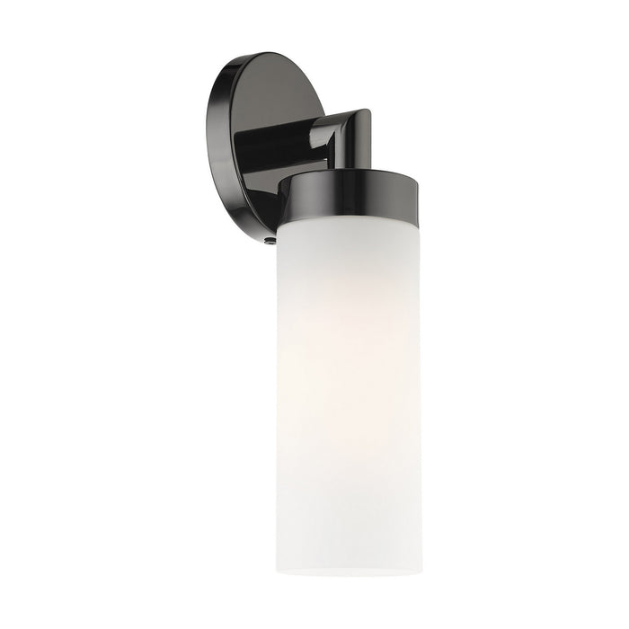 Livex Lighting 15071-46 One Light Wall Sconce, Black Chrome