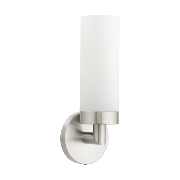 Livex Lighting 15071-91 One Light Wall Sconce, Brushed Nickel