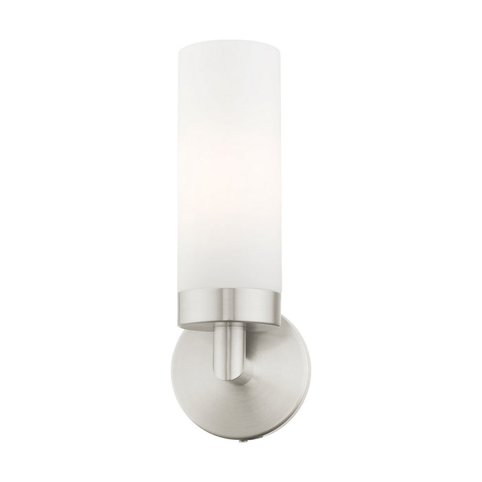 Livex Lighting 15071-91 One Light Wall Sconce, Brushed Nickel