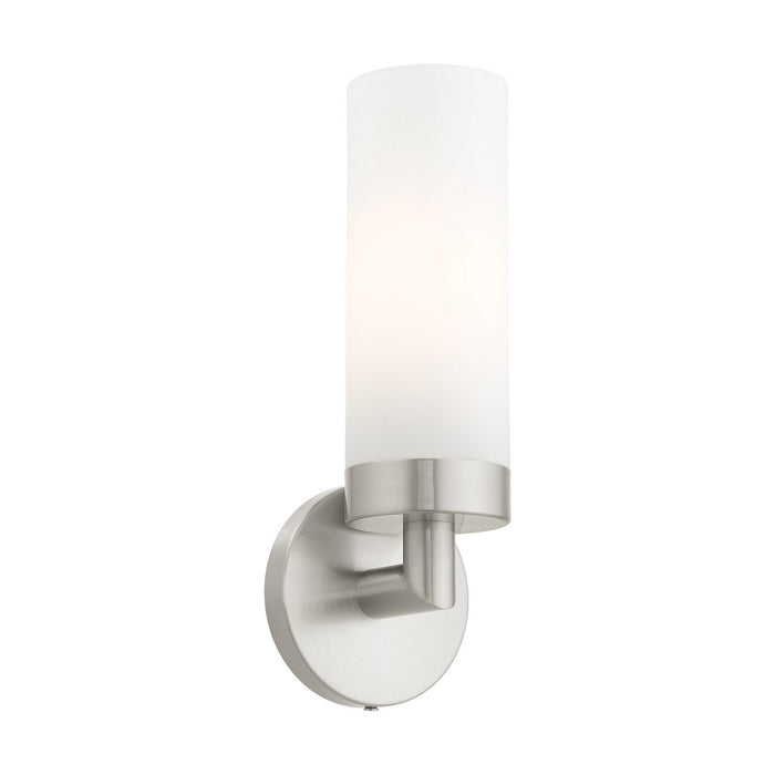 Livex Lighting 15071-91 One Light Wall Sconce, Brushed Nickel