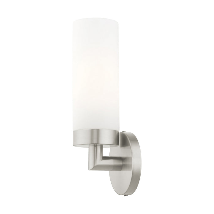 Livex Lighting 15071-91 One Light Wall Sconce, Brushed Nickel