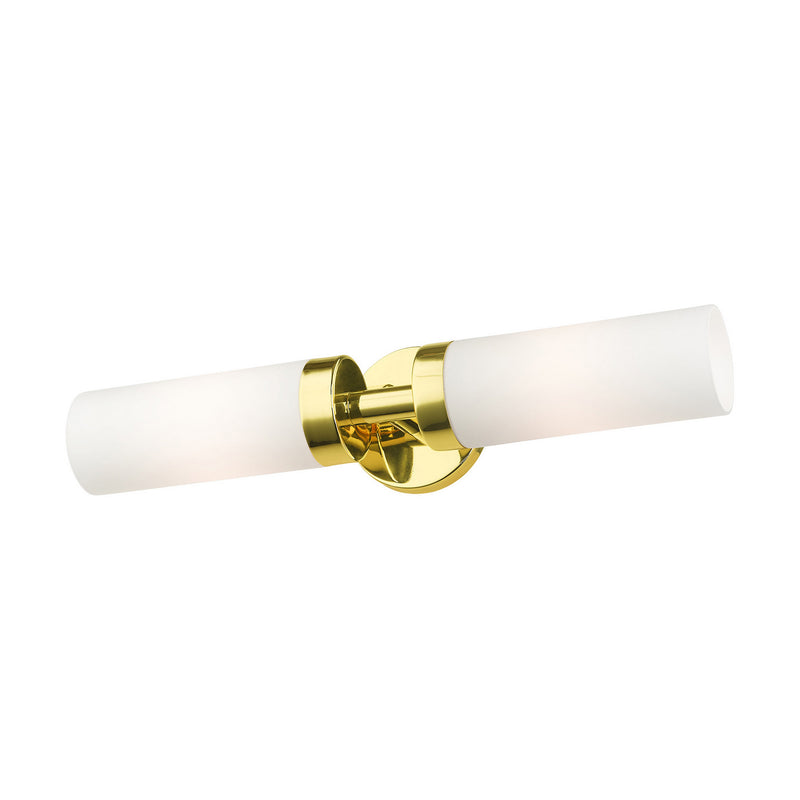 Livex Lighting 15072-02 Two Light Vanity, Polished Brass