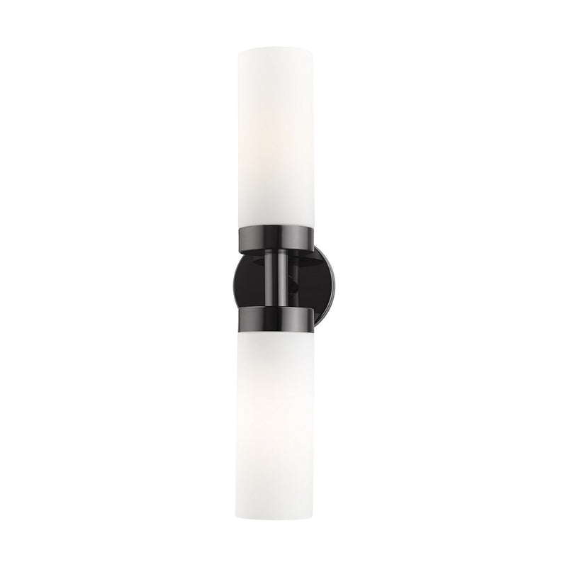 Livex Lighting 15072-46 Two Light Vanity, Black Chrome