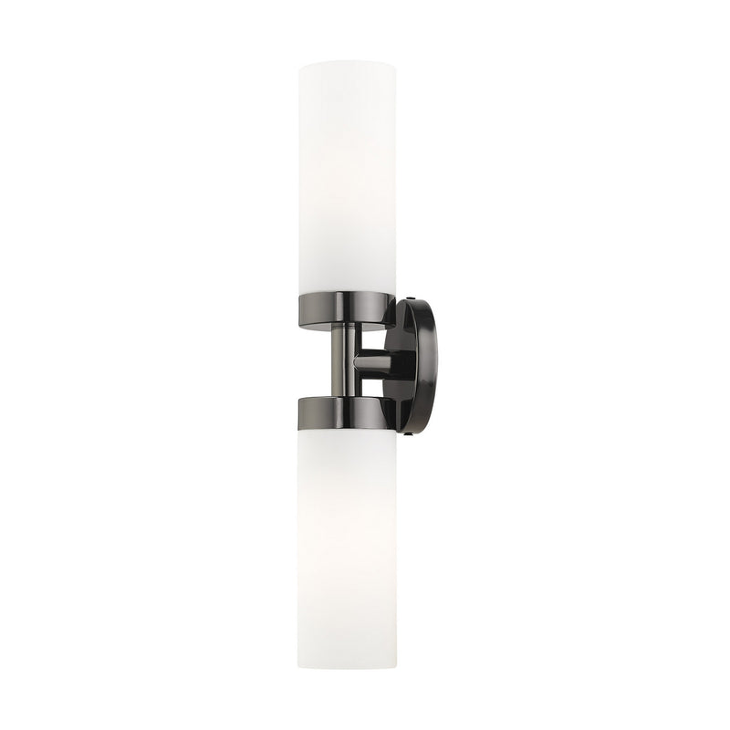 Livex Lighting 15072-46 Two Light Vanity, Black Chrome