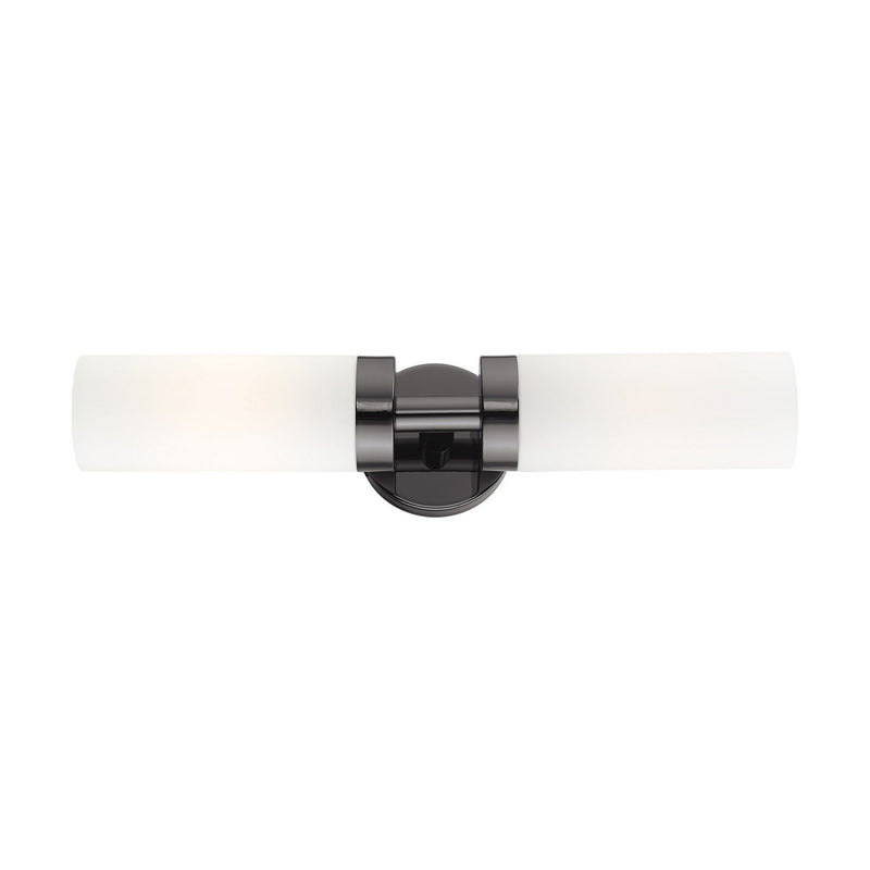 Livex Lighting 15072-46 Two Light Vanity, Black Chrome