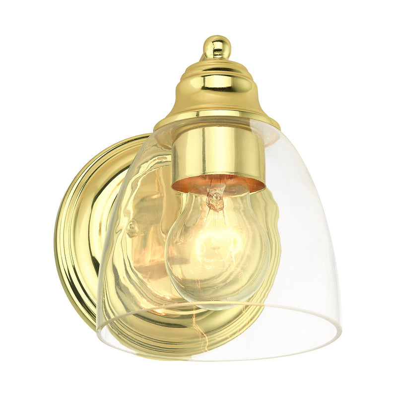Livex Lighting 15131-02 One Light Vanity, Polished Brass