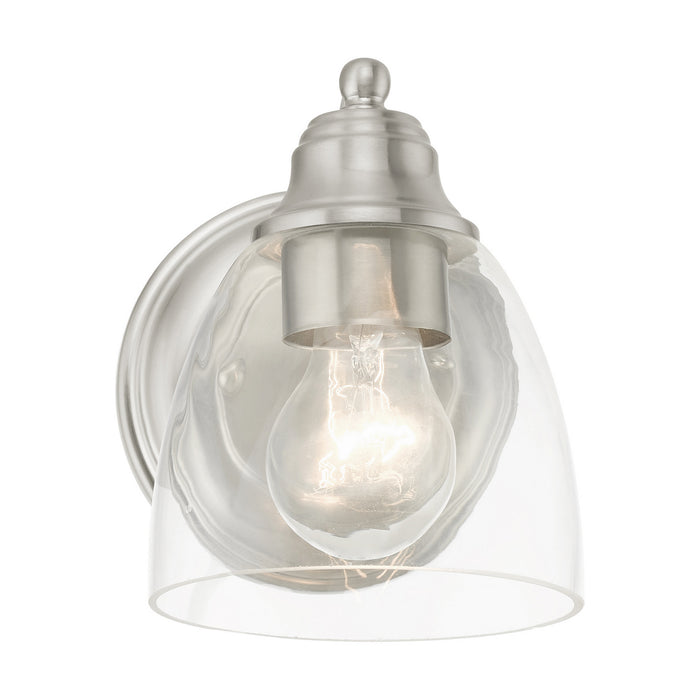 Livex Lighting 15131-91 One Light Vanity, Brushed Nickel