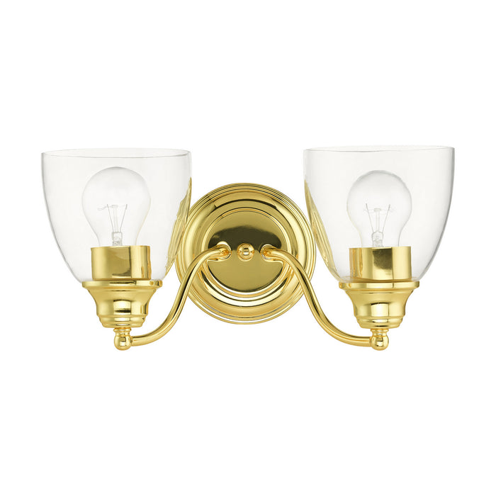 Livex Lighting 15132-02 Two Light Vanity, Polished Brass
