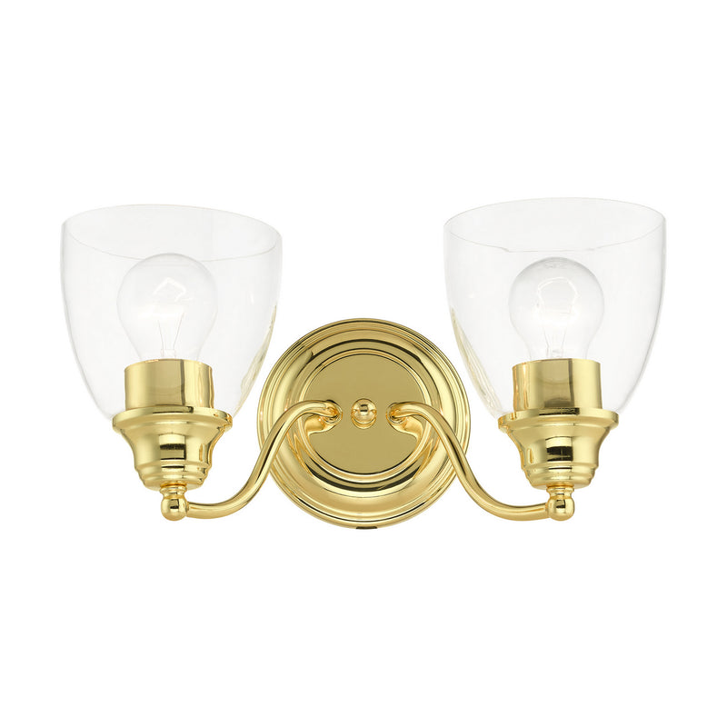 Livex Lighting 15132-02 Two Light Vanity, Polished Brass