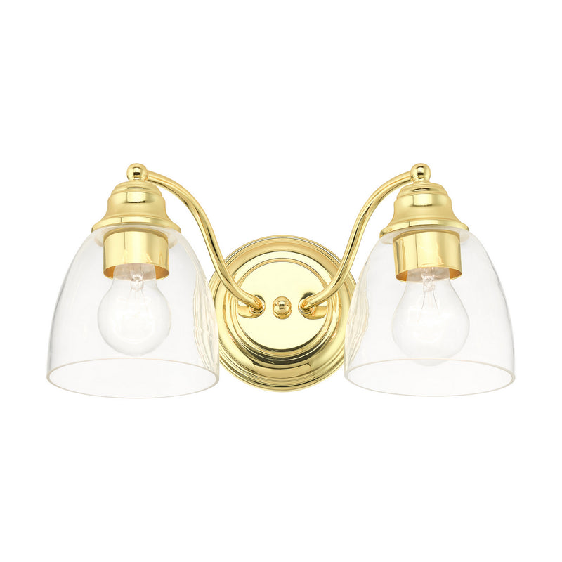 Livex Lighting 15132-02 Two Light Vanity, Polished Brass