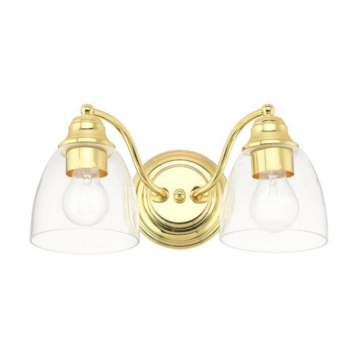 Livex Lighting 15132-02 Two Light Vanity, Polished Brass