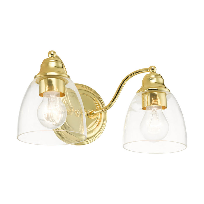 Livex Lighting 15132-02 Two Light Vanity, Polished Brass