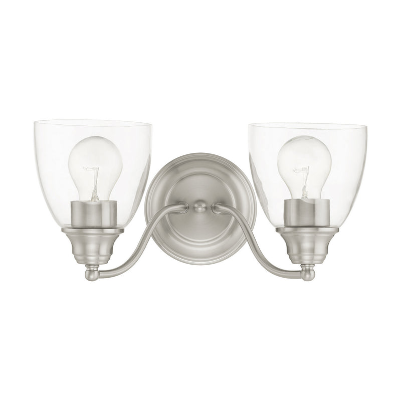 Livex Lighting 15132-91 Two Light Vanity, Brushed Nickel