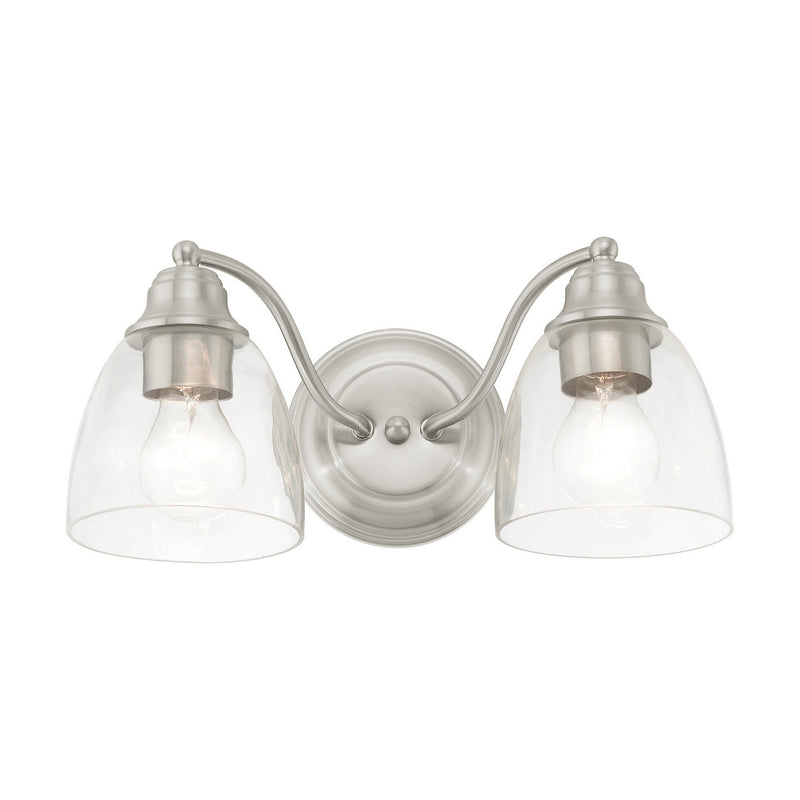 Livex Lighting 15132-91 Two Light Vanity, Brushed Nickel