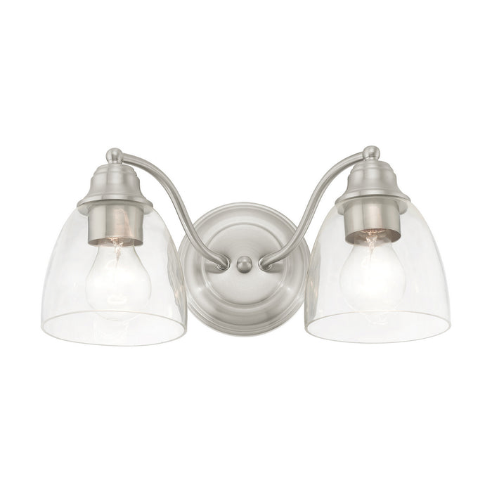 Livex Lighting 15132-91 Two Light Vanity, Brushed Nickel