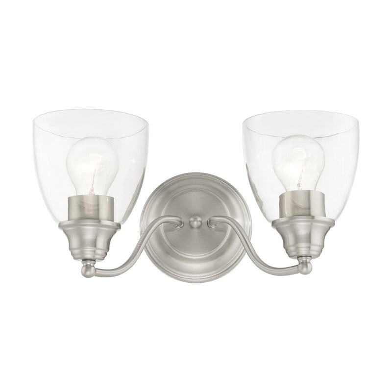 Livex Lighting 15132-91 Two Light Vanity, Brushed Nickel