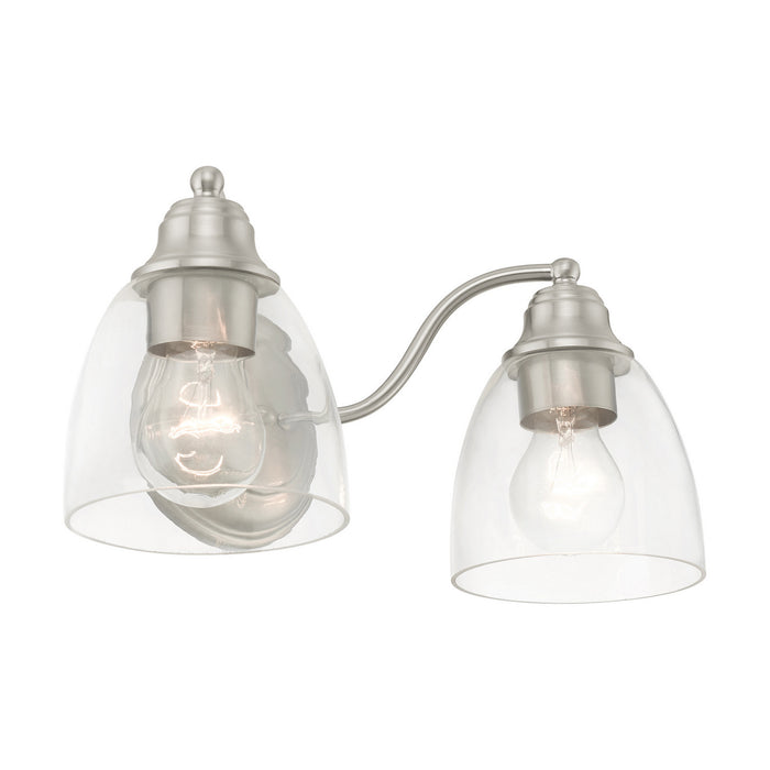 Livex Lighting 15132-91 Two Light Vanity, Brushed Nickel