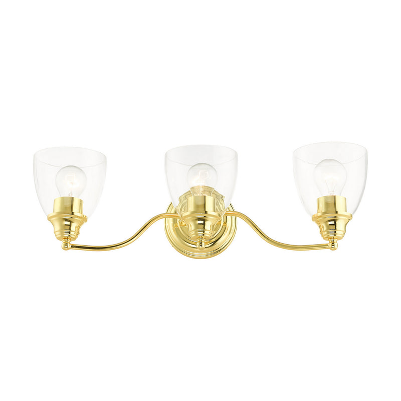 Livex Lighting 15133-02 Three Light Vanity, Polished Brass