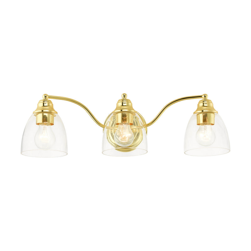 Livex Lighting 15133-02 Three Light Vanity, Polished Brass