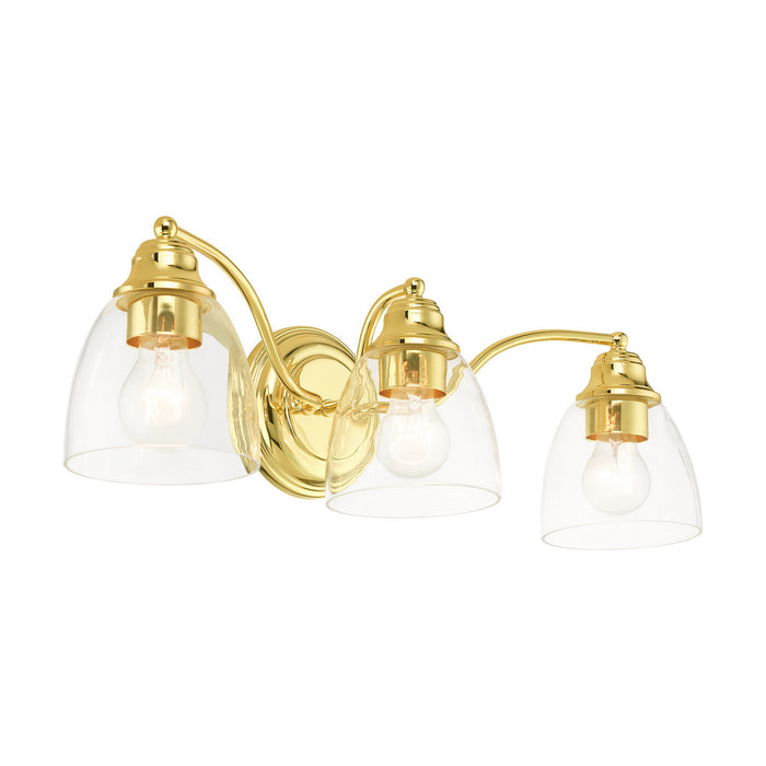 Livex Lighting 15133-02 Three Light Vanity, Polished Brass