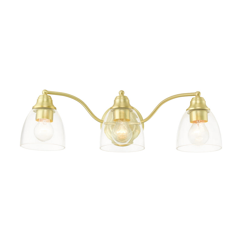 Livex Lighting 15133-12 Three Light Vanity, Satin Brass